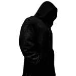 Abyssal Wraith Oversized Zip up Hoodie [DARKNESS] side view