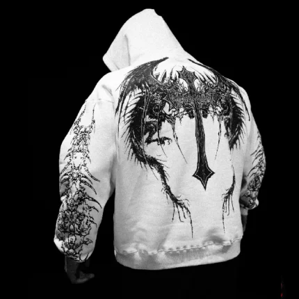 Breathedivinity Dragon Soul Oversized Pullover Hoodie DIVINE WHITE 1