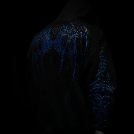 Breathedivinity Dragon Soul Oversized Pullover Hoodie MOONLIGHT BLUE