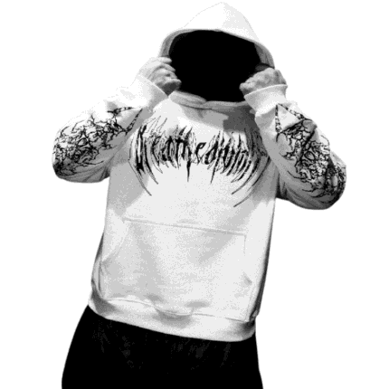 Dragon Soul Oversized Pullover Hoodie [DIVINE WHITE] front view