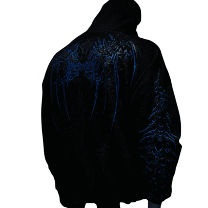 Dragon Soul Oversized Pullover Hoodie [MOONLIGHT BLUE] front view