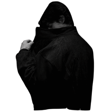 Voidwalker Oversized Zip up Jacket [DARKNESS] fornt view