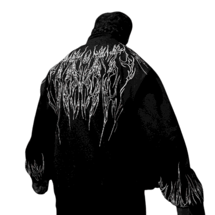 Voidwalker Oversized Zip up Jacket [VOID BLACK] fornt view