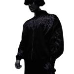 Breathe Divinity Void Walker Zip Up Jacket [WHITEBLACK] back view