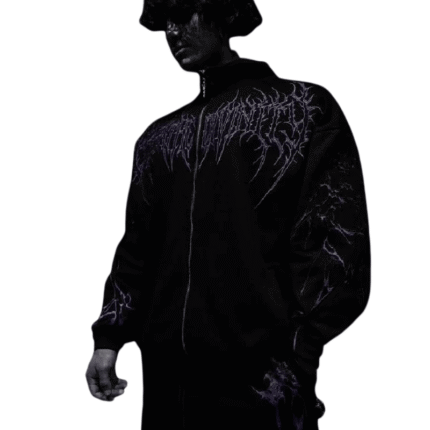 Breathe Divinity Void Walker Zip Up Jacket [WHITEBLACK] back view