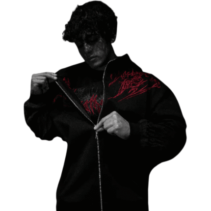 Breathedivinity Voidwalker Oversized Zip Jacket fornt view