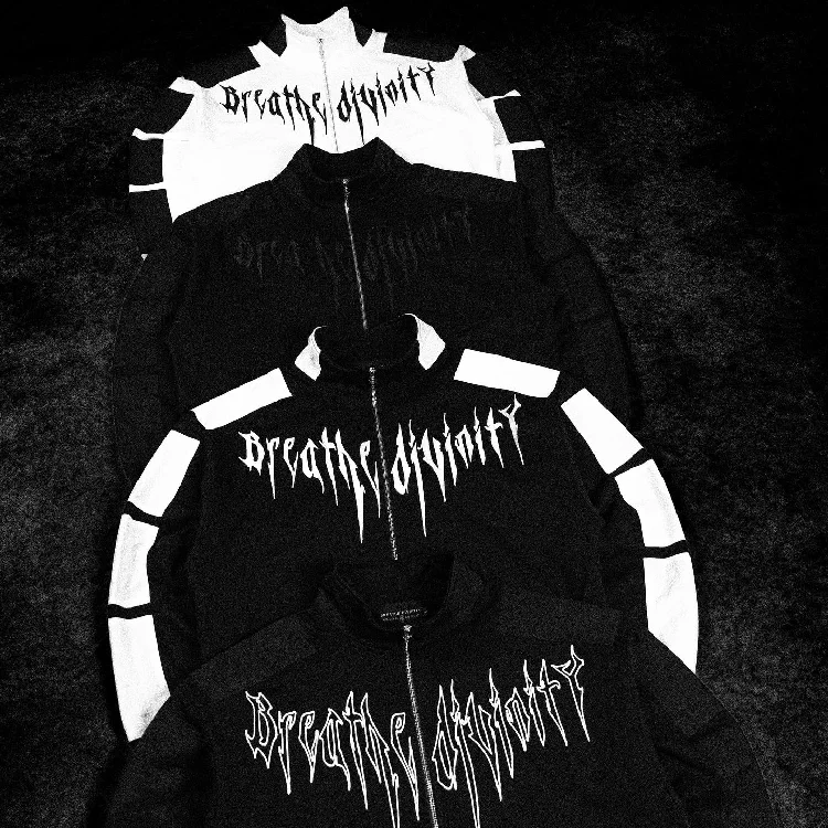Breathedivinity Voidwalker Zip up Jacket WHITEBLACK 1 Breathedivinity Voidwalker Zip up Jacket WHITEBLACK 1