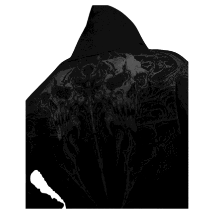 Eclipse Oversized Pullover Hoodie [DARKNESS] back view