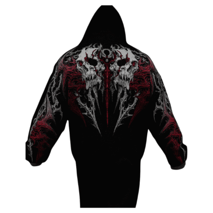 Eclipse Oversized Pullover Hoodie [HEAVENLY RED] back view