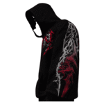Eclipse Oversized Pullover Hoodie [HEAVENLY RED] side view