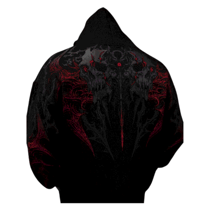 Eclipse Oversized Pullover Hoodie [NIGHTMARE] back view