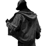 Metallic Tactical Oversized Cargo Zip-up Jacket [VINTAGE] back
