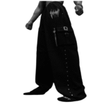 Metallic Tactical Uncuffed Cargos [DARKNESS] fornt view
