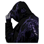 Tarnished Leviathan Oversized Zip up Hoodie [DUSK] side view