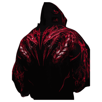 Tarnished Leviathan Oversized Zip up Hoodie [NIGHTMARE] back view