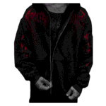 Tarnished Leviathan Oversized Zip up Hoodie [NIGHTMARE] front view