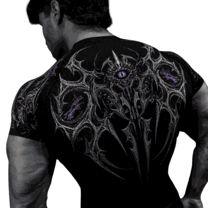 Breathedivinity Parasite Short Sleeve Compression [HOLLOW PURPLE] Back