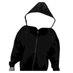 Berserker Oversized Zip up Hoodie [DARKNESS] front view