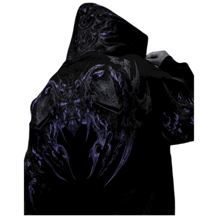 Berserker Oversized Zip up Hoodie [DUSK] back view