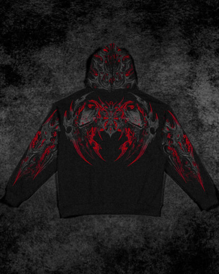 Berserker Oversized Zip up Hoodie [HELLFIRE] f