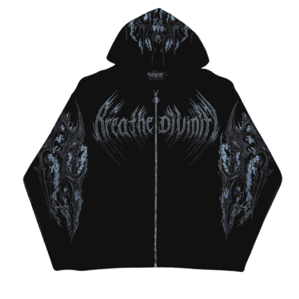 Berserker Oversized Zip up Hoodie [PULSE] front view