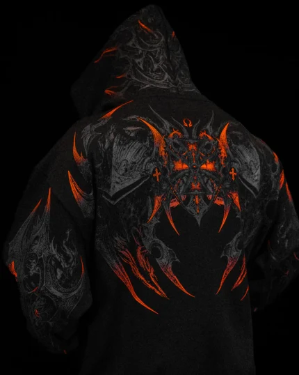 Berserker Oversized Zip up Hoodie [SCORCH]