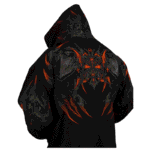 Berserker Oversized Zip up Hoodie [SCORCH] back view