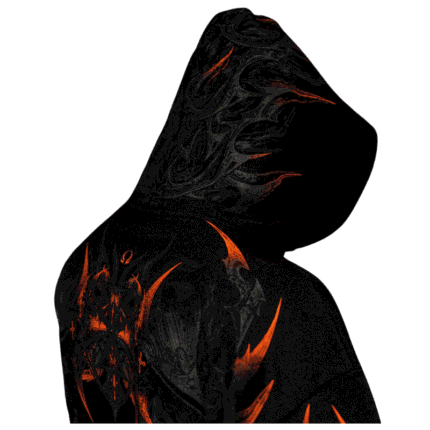 Berserker Oversized Zip up Hoodie [SCORCH] side view