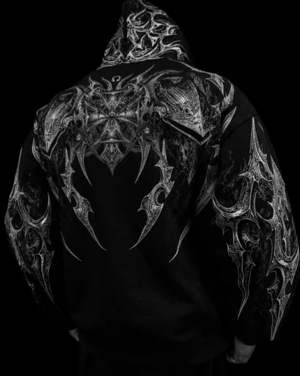 Berserker Oversized Zip up Hoodie [VOID BLACK]