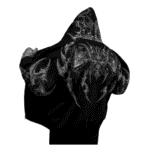 Berserker Oversized Zip up Hoodie [VOID BLACK] side view
