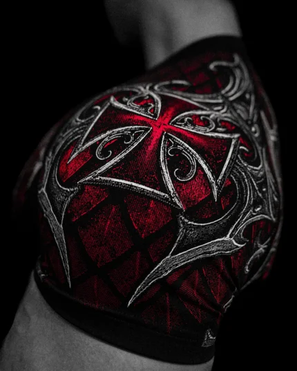 Breathe Divinity Armored Short Sleeve Compression [BLOOD METAL] f