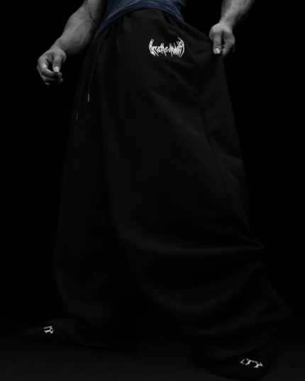 Essential Embroidery 937 Banana shape sweatpants [VOID BLACK] d