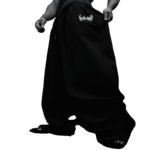 Essential Embroidery 937 Banana shape sweatpants [VOID BLACK] fornt back iew