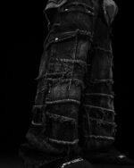 Oversized Distressed Denim Cargo Jeans [ALLOY WASH]