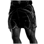 Skeletal Embroidered Bodybuilding Mesh Shorts [VOID BLACK]