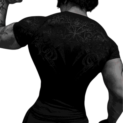 Void Tech™ Armored Short Sleeve Compression [DARKNESS] Back