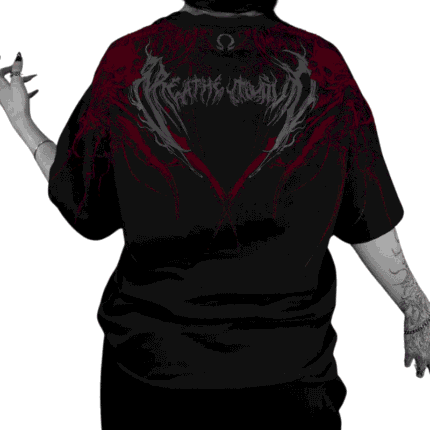 Women's Abyssal Oversized Lightweight Tee [NIGHTMARE] Close Up
