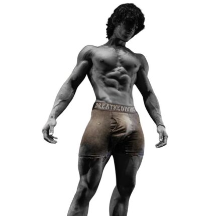 Tarnished Boxer Briefs by Breathe Divinity – premium logo waistband and breathable athletic fabric in dark luxury aesthetic