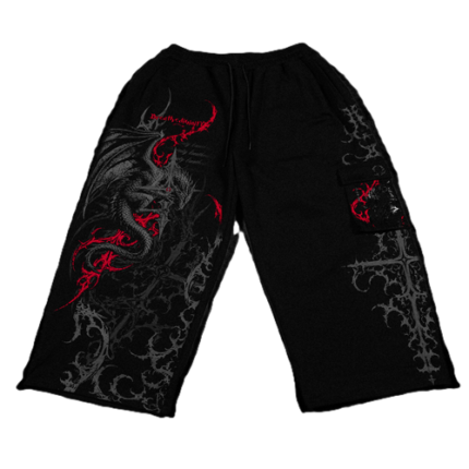 Draconian Metallic Uncuffed Cargos Back