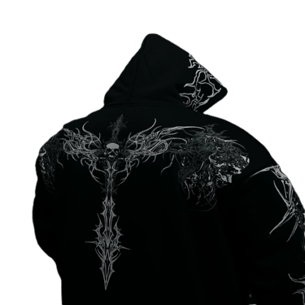 Nocturne oversized hoodie back view with relaxed fit