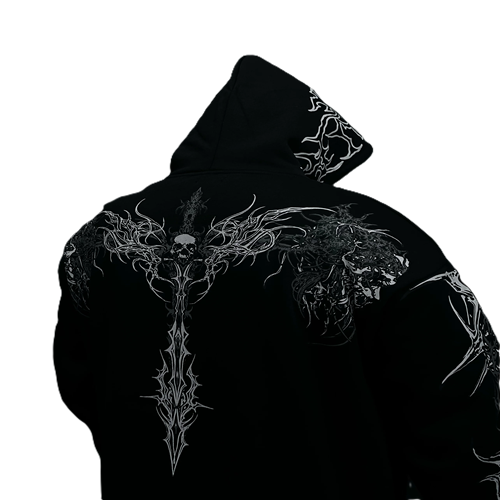 Nocturne Oversized Hoodie Back View Nocturne oversized hoodie back view with relaxed fit