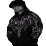 Vindicator Tarnished Cargo Zip-up Hoodie Black front