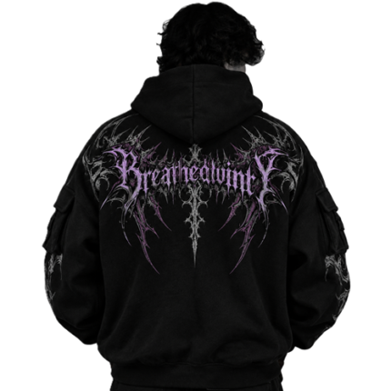 Vindicator Tarnished Cargo Zip-up Hoodie Black back