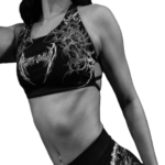 Women’s Void Tech Death Crawler Sports Bra black front view