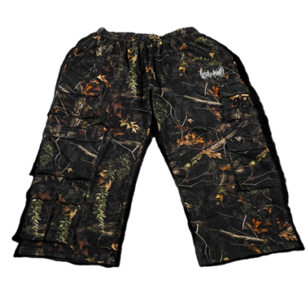 Camo Oversized Luxury Cargos front
