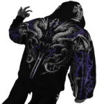 Dragon Blade Oversized Pullover Hoodie
