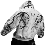 Sanctuary Oversized Zip-up Hoodie Divine White back