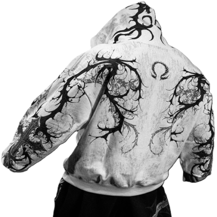 Sanctuary Oversized Zip-up Hoodie Divine White back