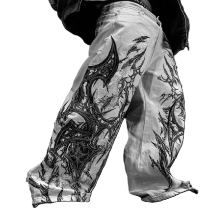 Soul Decay Oversized Distressed Denim
