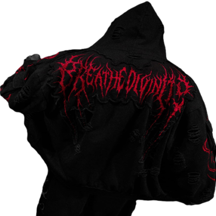 Vindicator Tarnished Cargo Oversized Zip-up Hoodie Nightmare back view